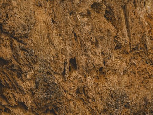 Free Detailed closeup of a rugged, weathered rock surface with natural texture. Stock Photo