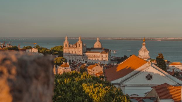 lisbon viewpoint sunset