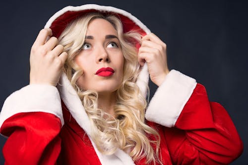 Photo Of Woman Wearing Red Suit