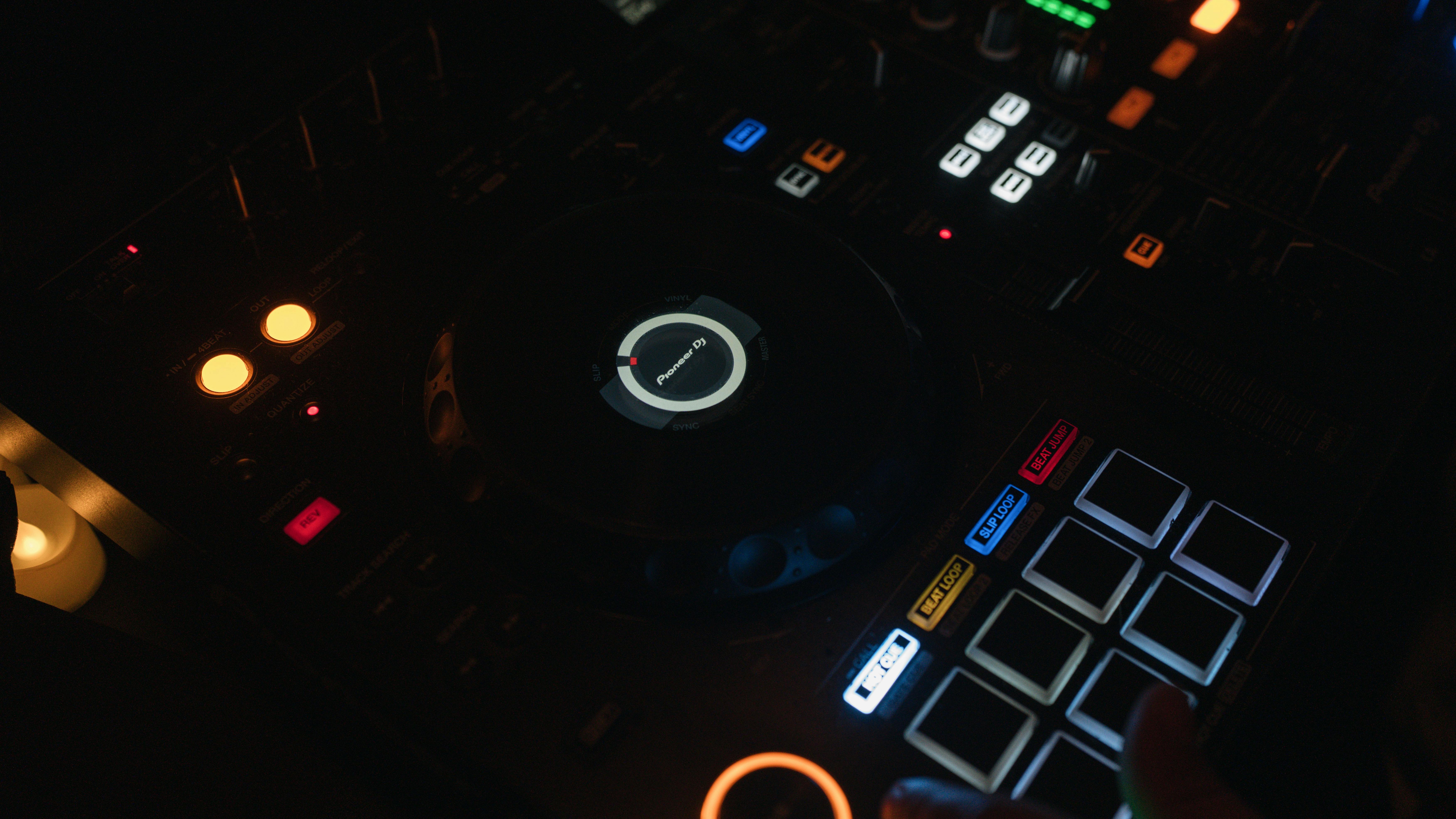 DJ controller close-up