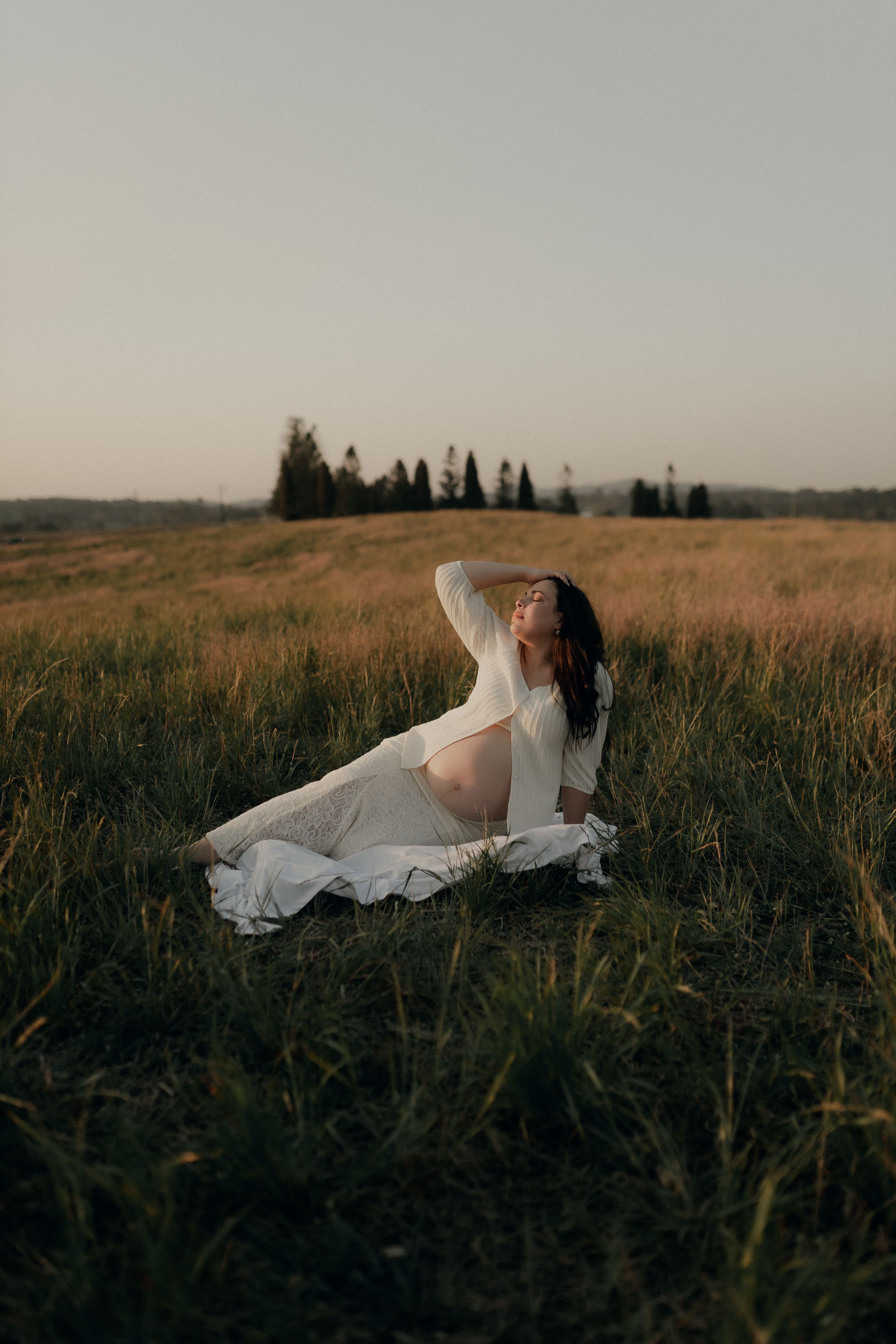Woman in White Dress on a Meadow · Free Stock Photo