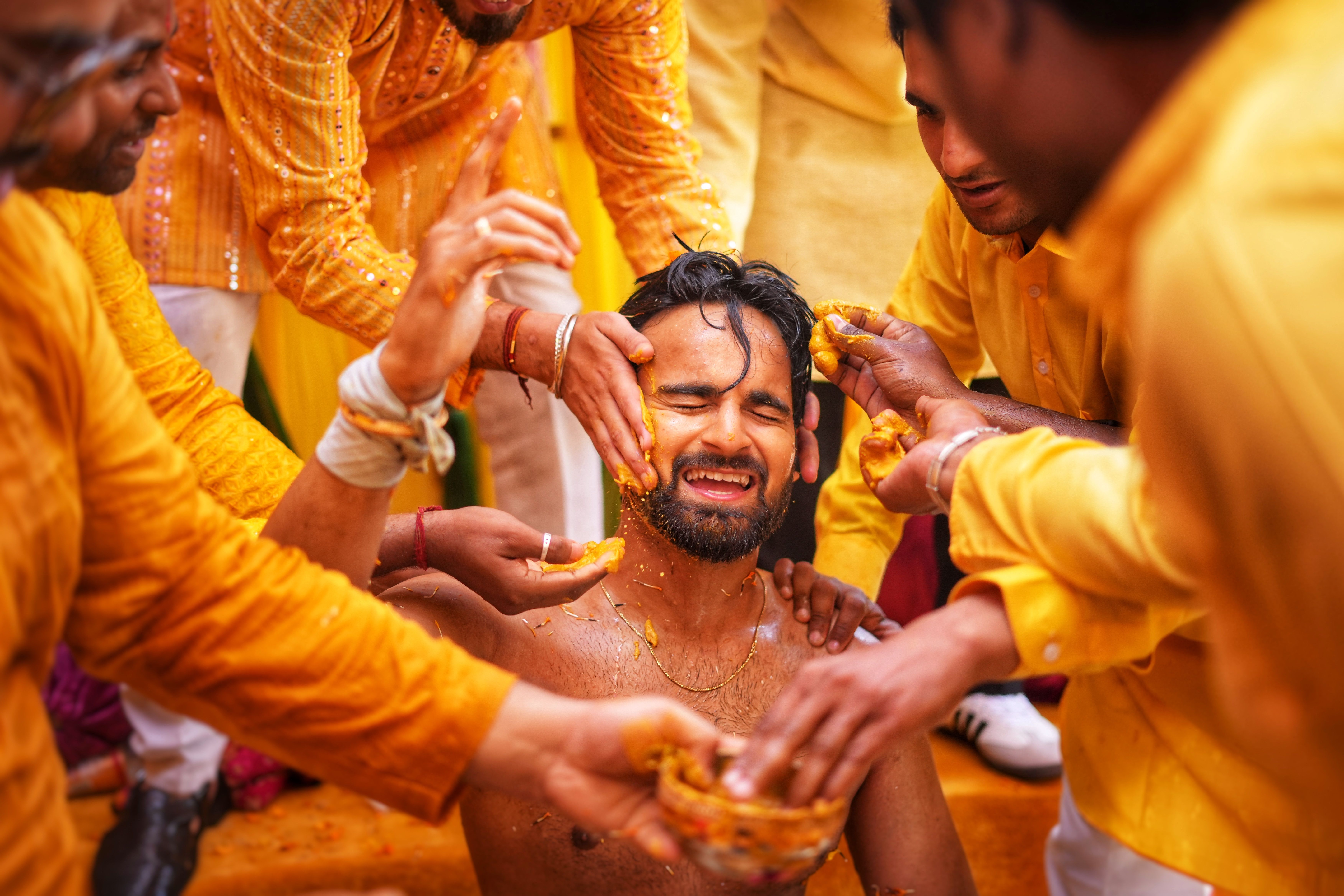 Vibrant Indian Haldi Ceremony Celebration · Free Stock Photo