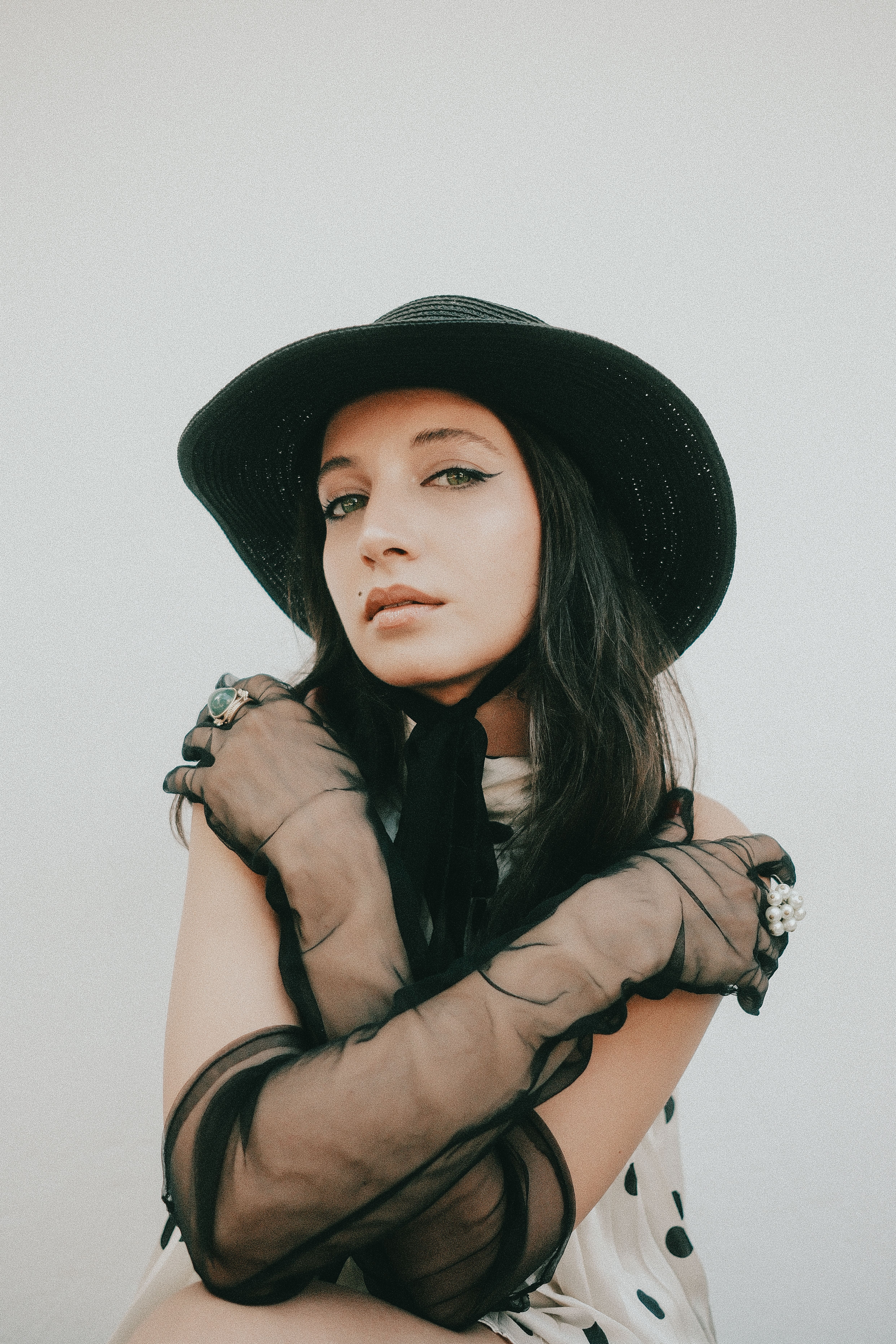 Portrait of Woman Wearing Black Hat in a Forest · Free Stock Photo