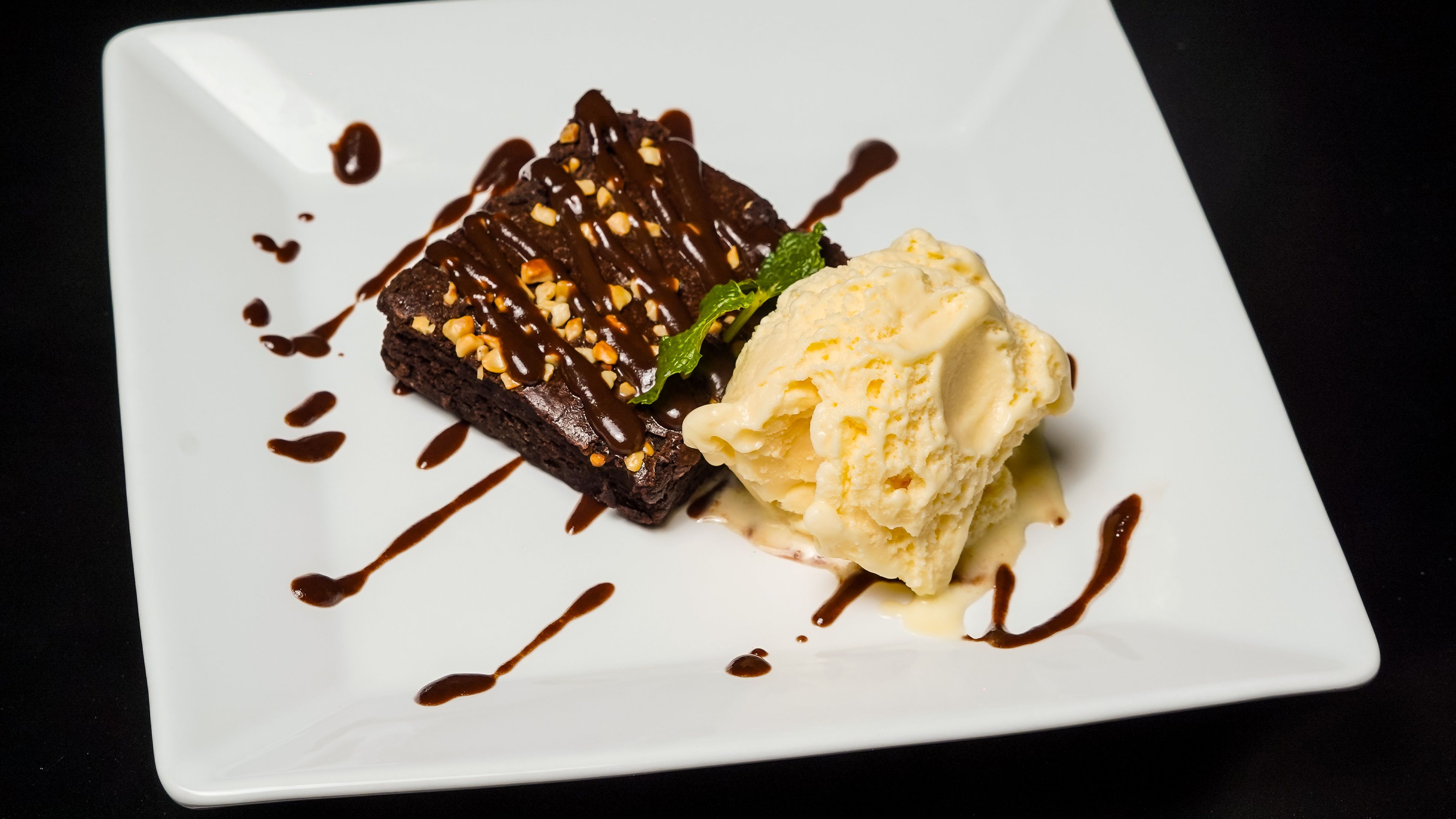Olive-Oil Brownies with a Chocolate Ganache