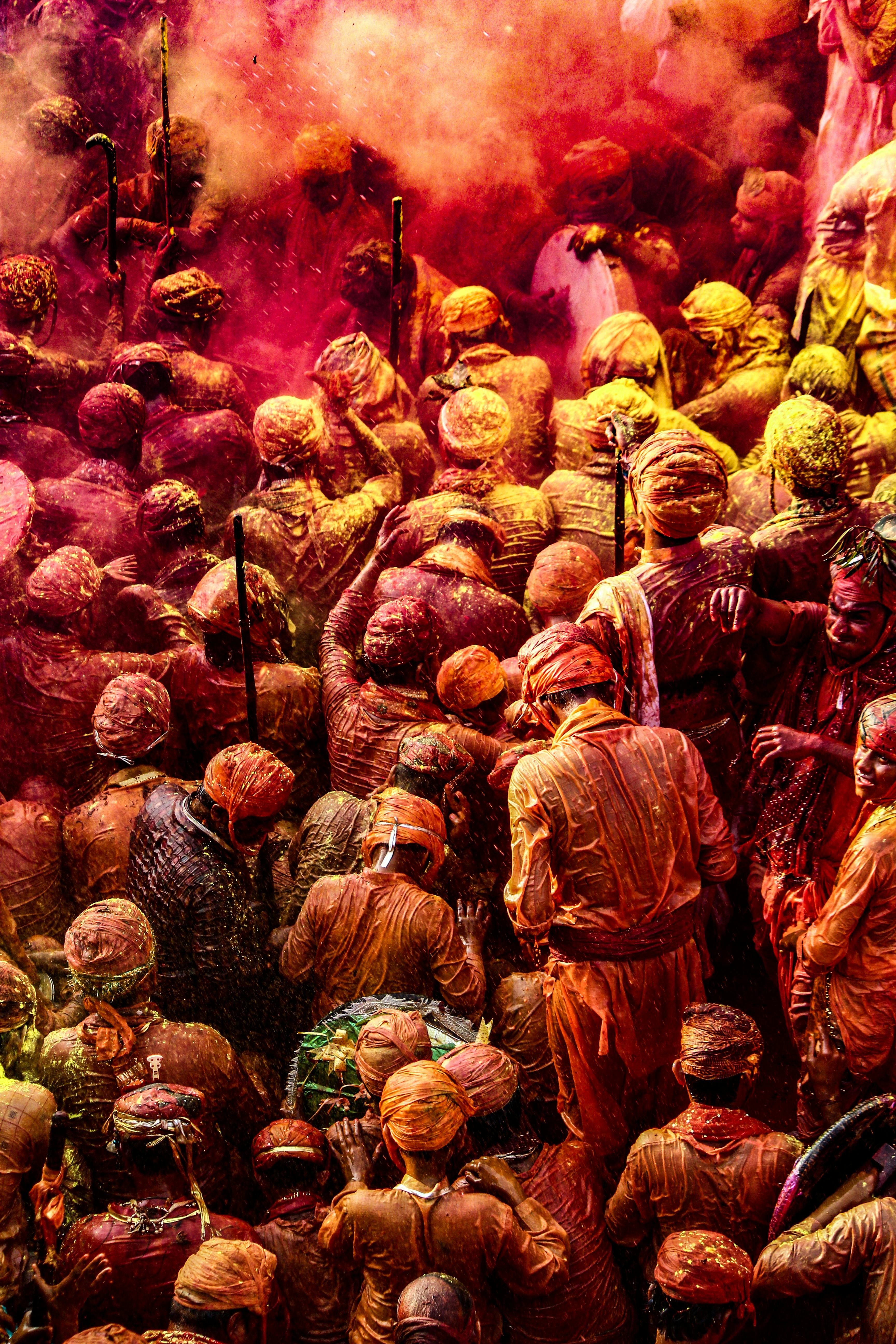 people celebrates holi festival