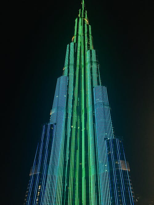 Free stock photo of burj khalifa, dubai, khalifa light show Stock Photo