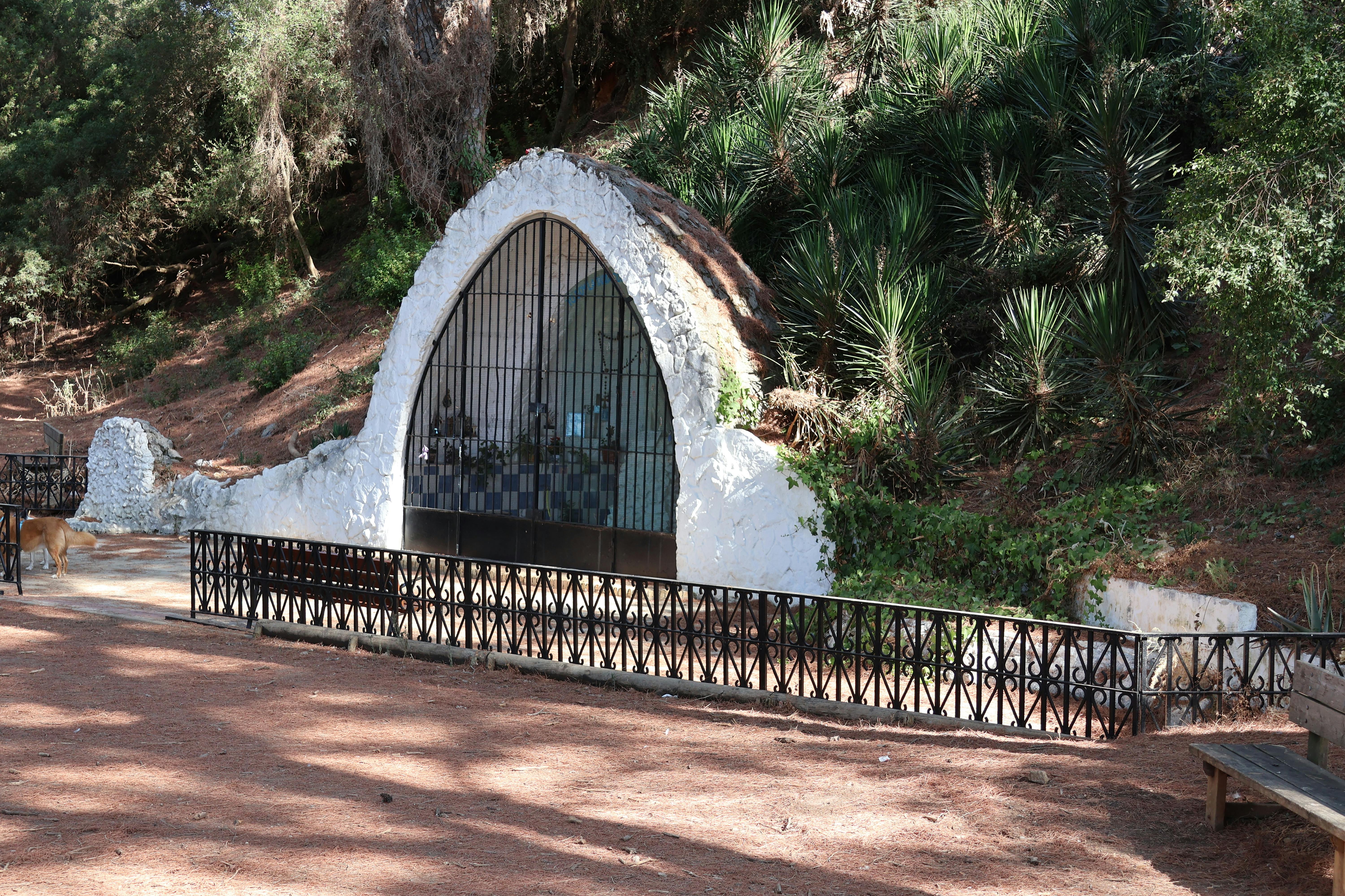 Rustic chapel surrounded by pine forest in Puerto Real, Andalucía, Spain.
