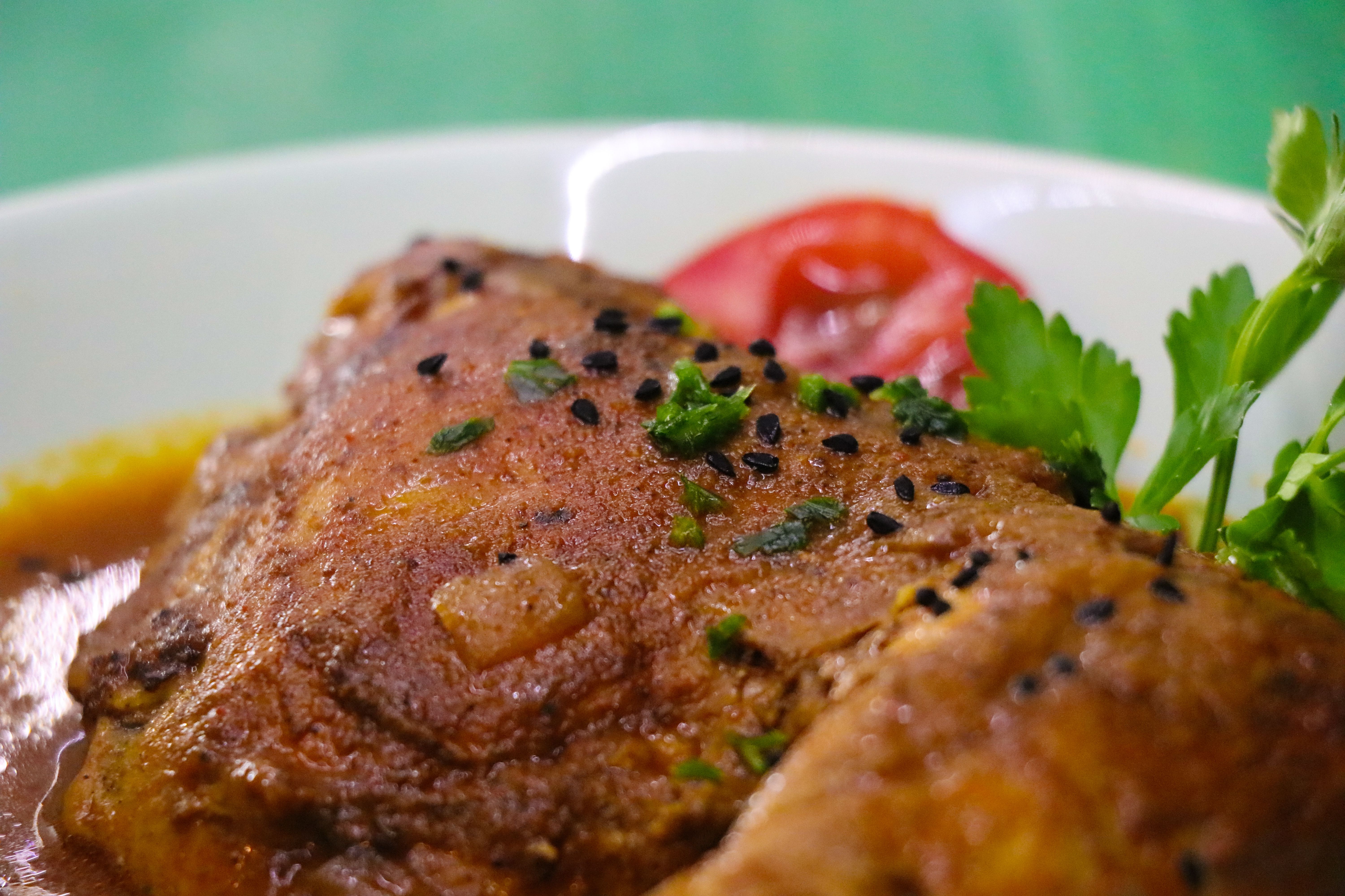 Sticky Ginger Tikka Masala with Herbed Rice