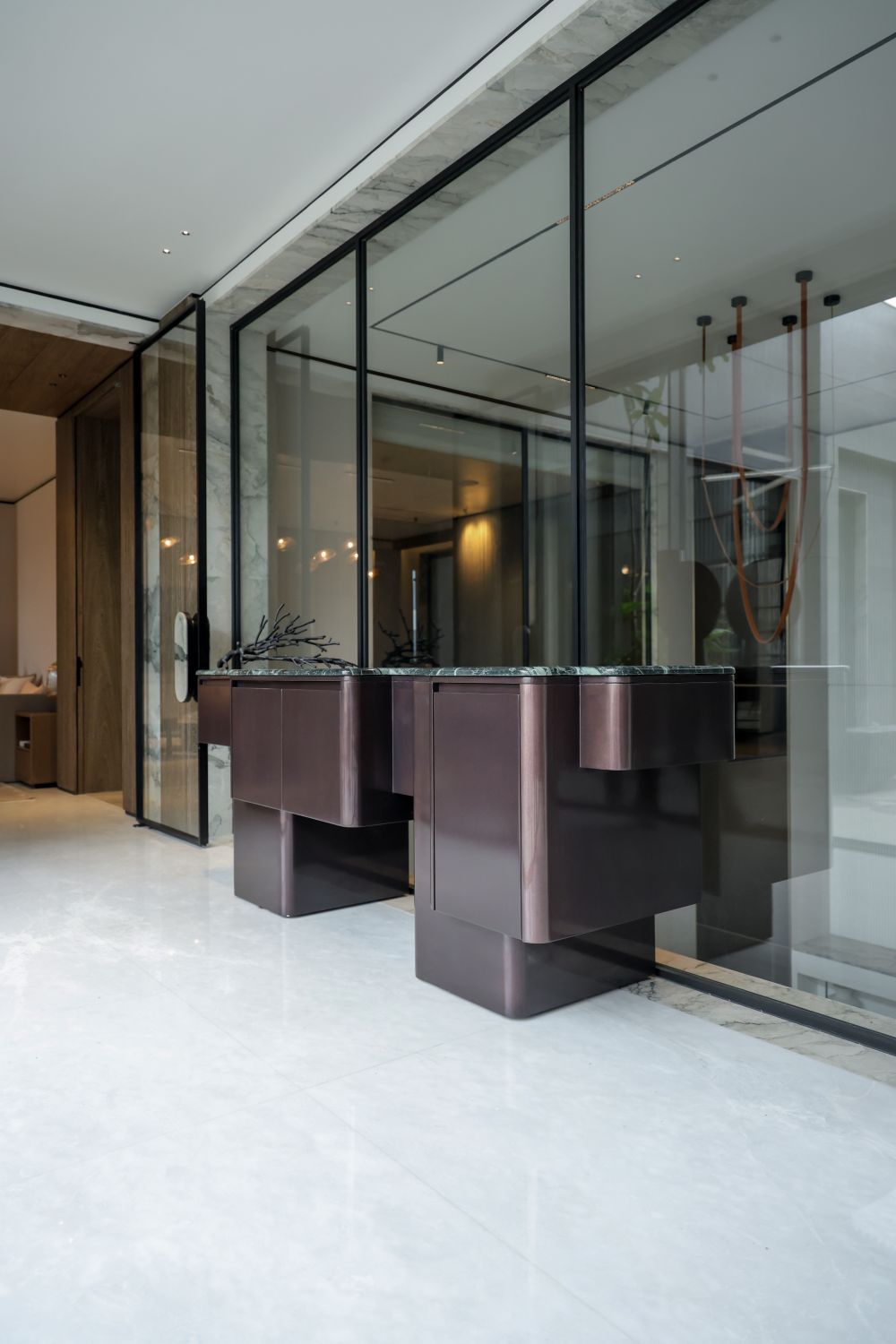 Modern Luxury Interior with Glass Partitions · Free Stock Photo