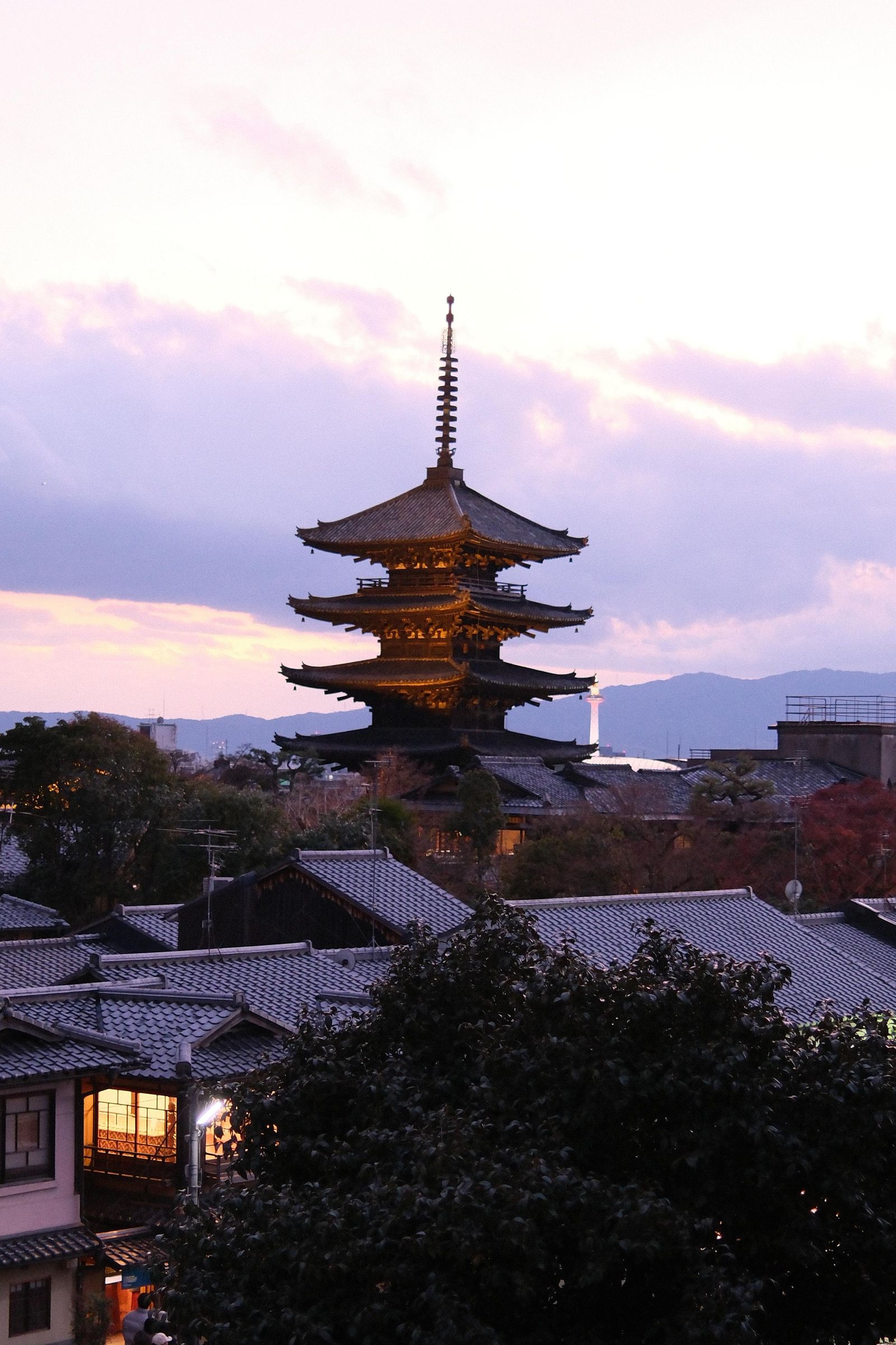 Pagoda at evening