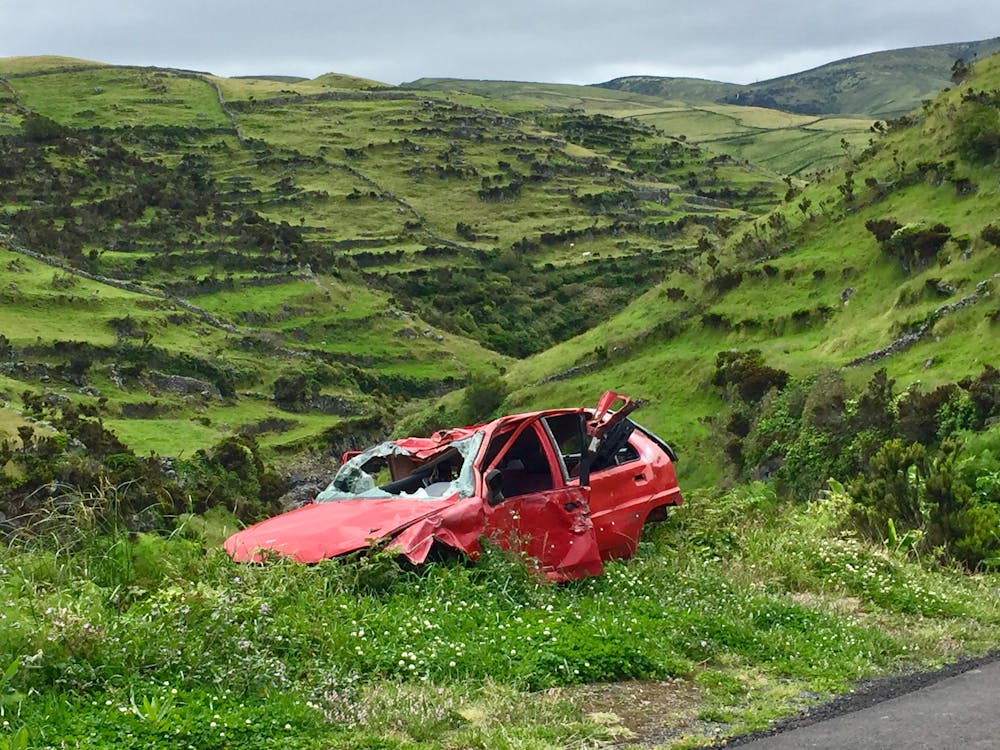 a car crash dream in the mountains