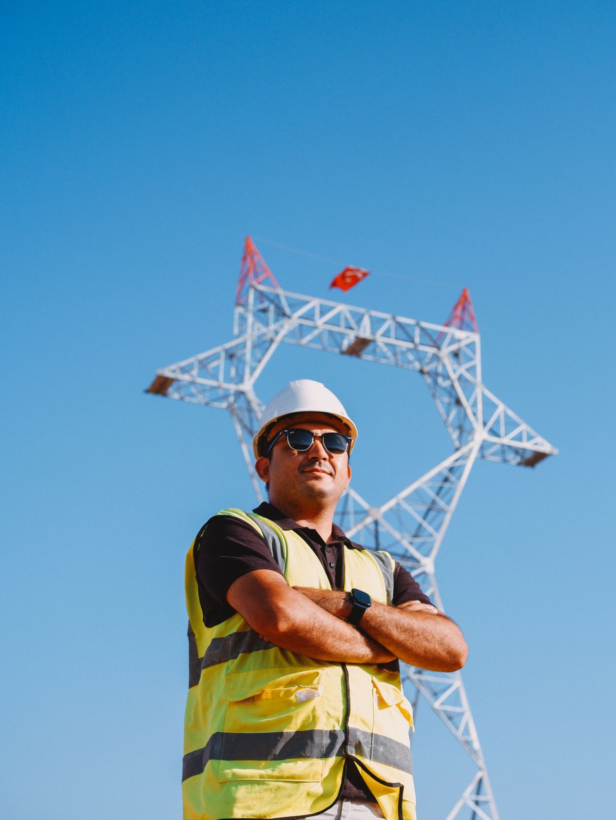 Senior electrical engineer with transmission infrastructure