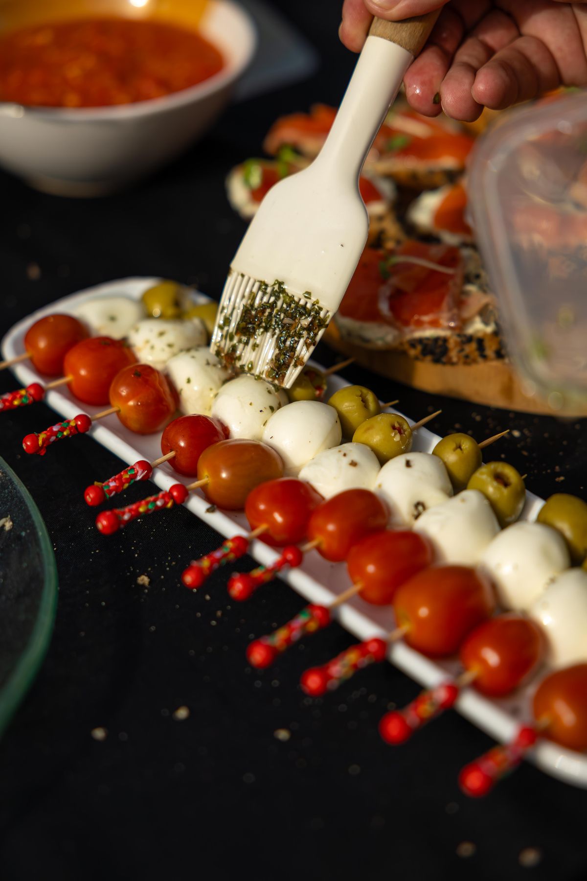 Caprese Skewers with Balsamic