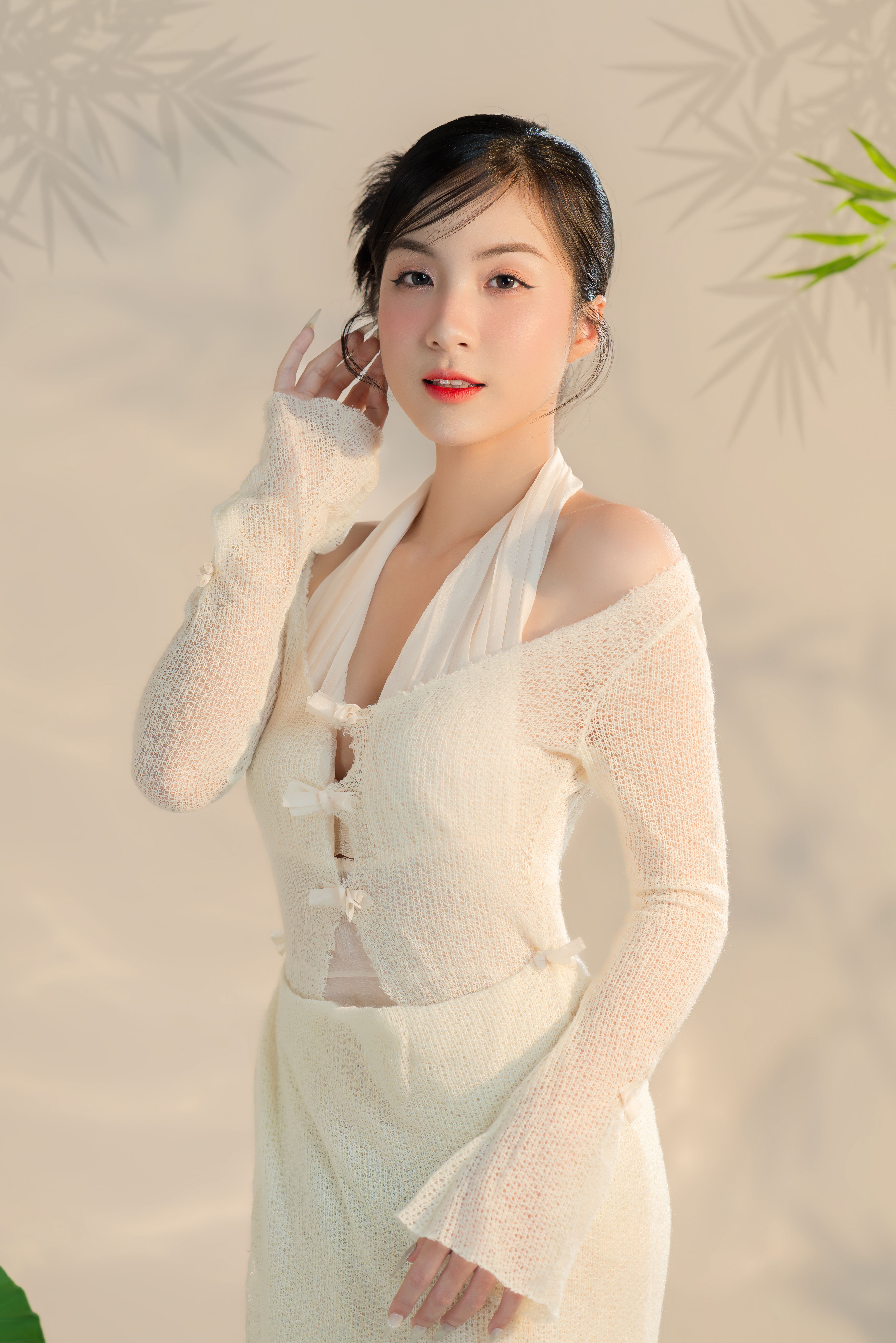 Elegant Portrait of Woman in White Dress · Free Stock Photo