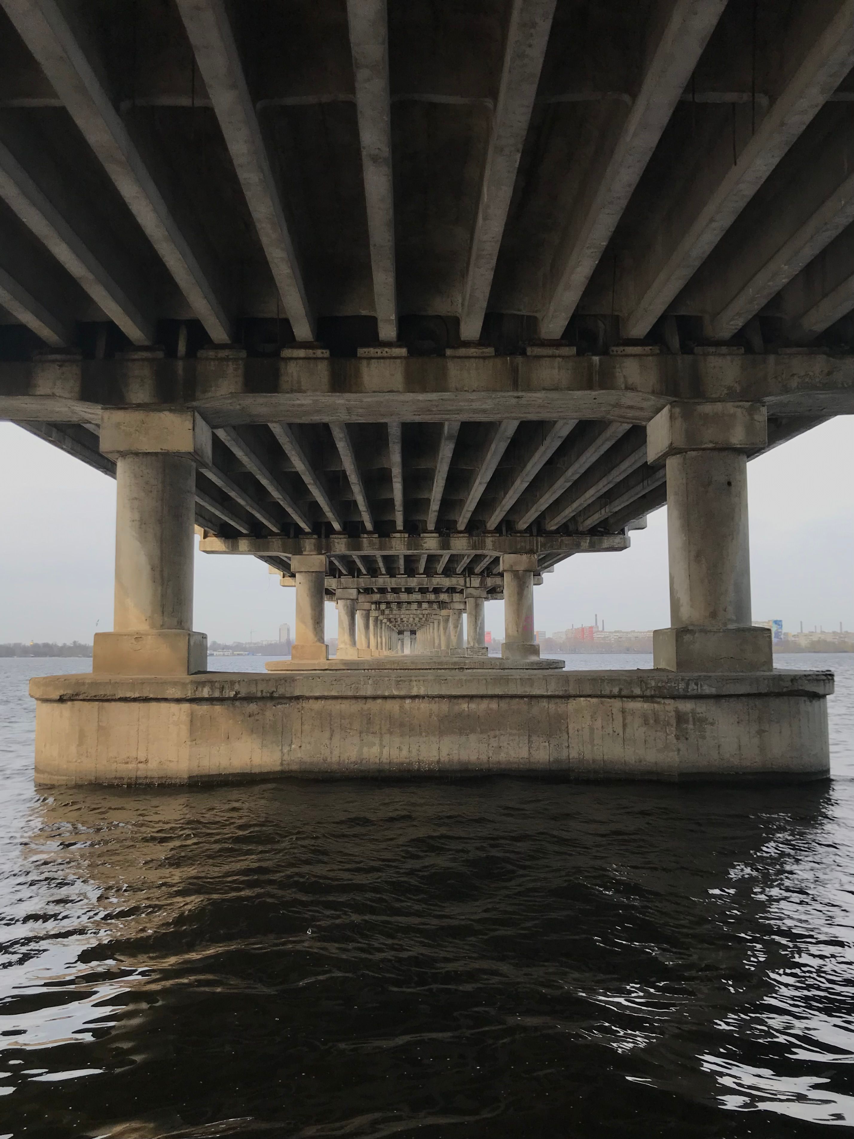 Symmetrical View of Concrete Bridge Structure · Free Stock Photo