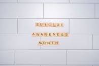 Suicide Awareness Month Scrabble Tiles