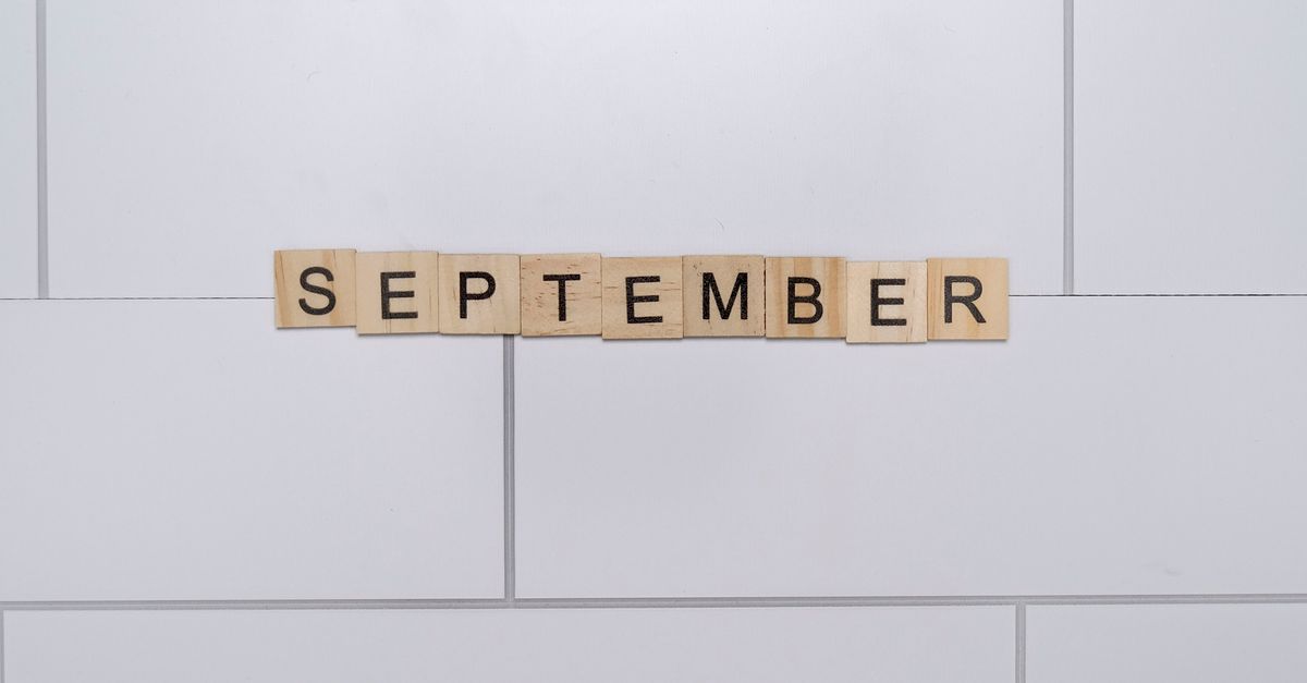 Scrabble Tiles Spelling September on White · Free Stock Photo