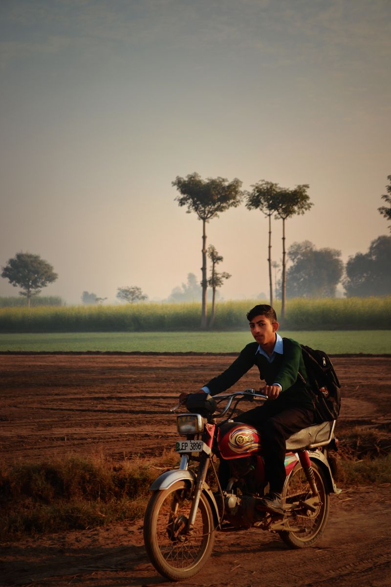Rural Rode No Filter Young Man Riding Motorcycle on Rural Road · Free Stock Photo