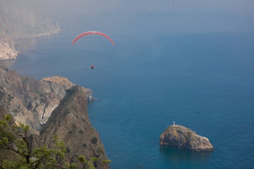 Immagine gratuita di baia del mare, parapendio