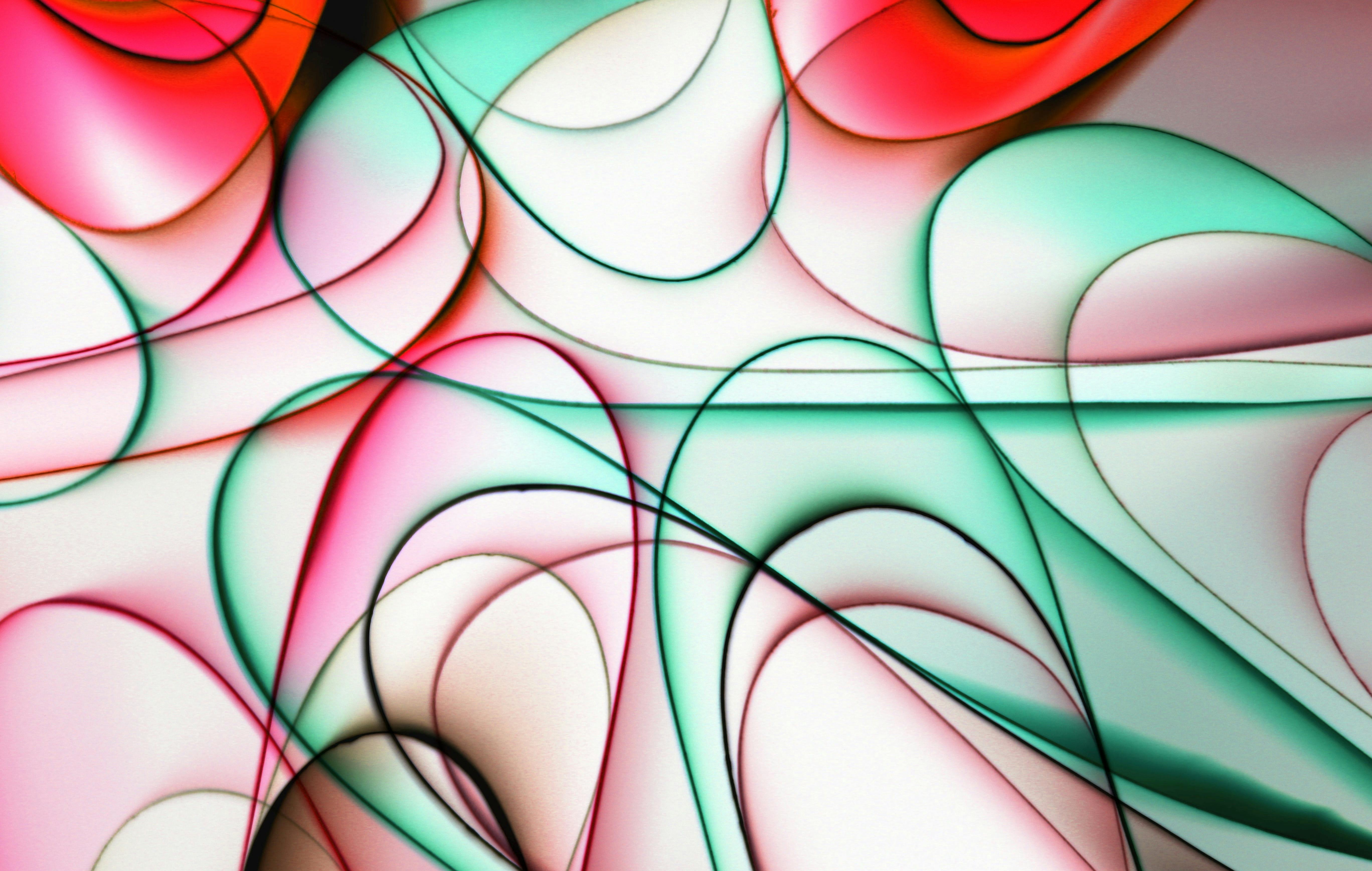 Gratis Vivace arte astratta caratterizzata da curve e forme colorate che creano un motivo visivo dinamico. Foto a disposizione