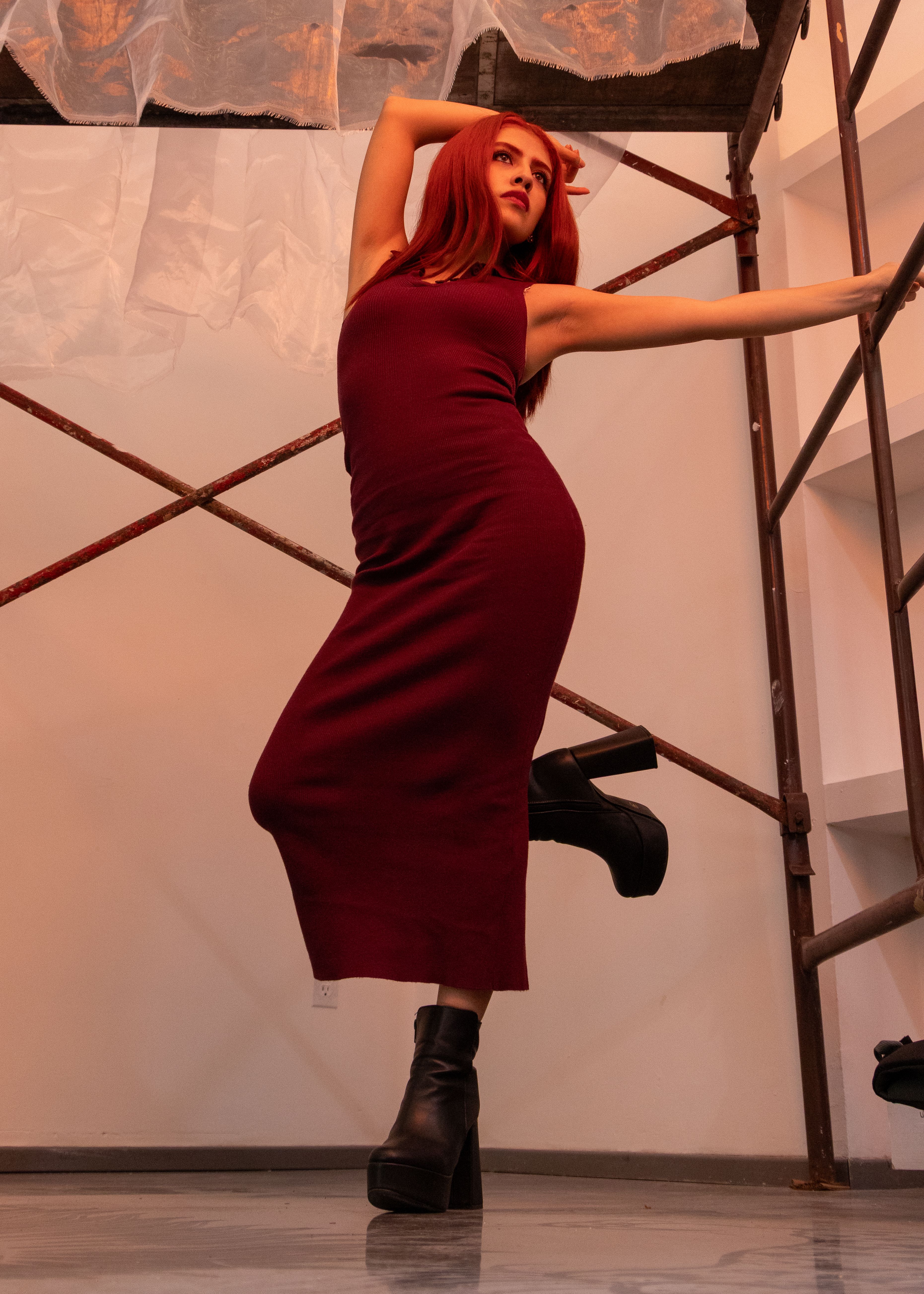 Vestido Midi Canelado
