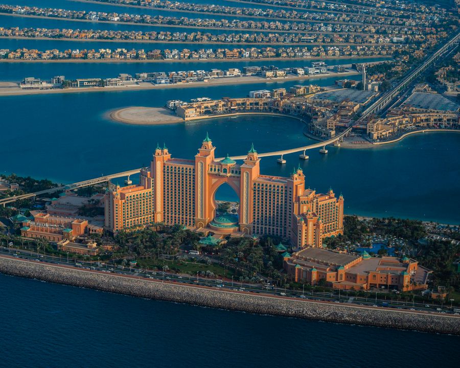 Aerial view of Palm Jumeirah, Dubai