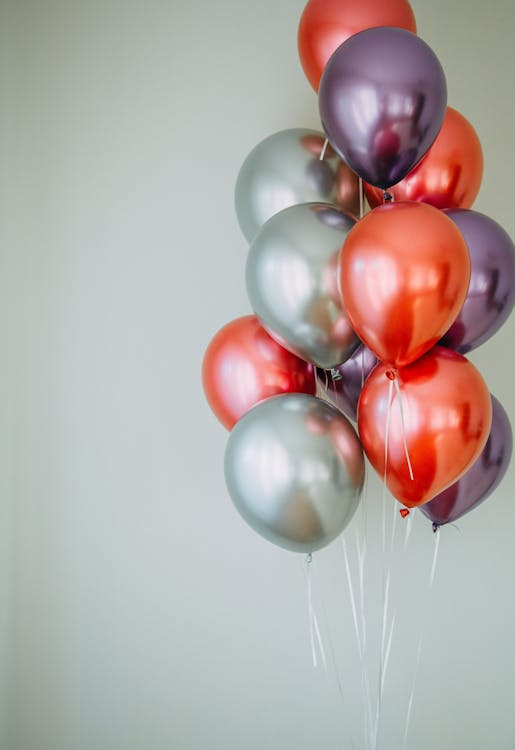 Free Floating Shiny Balloons Stock Photo