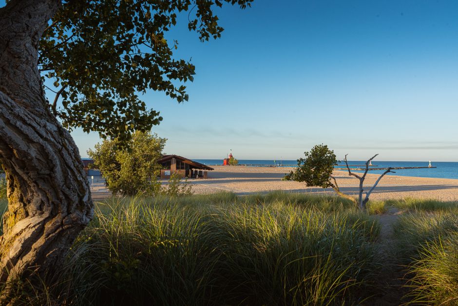 Lake Michigan shoreline and beach in Southwest Michigan — Broomsmen provides vacation rental turnover cleaning across Harbor Country from New Buffalo to LaPorte