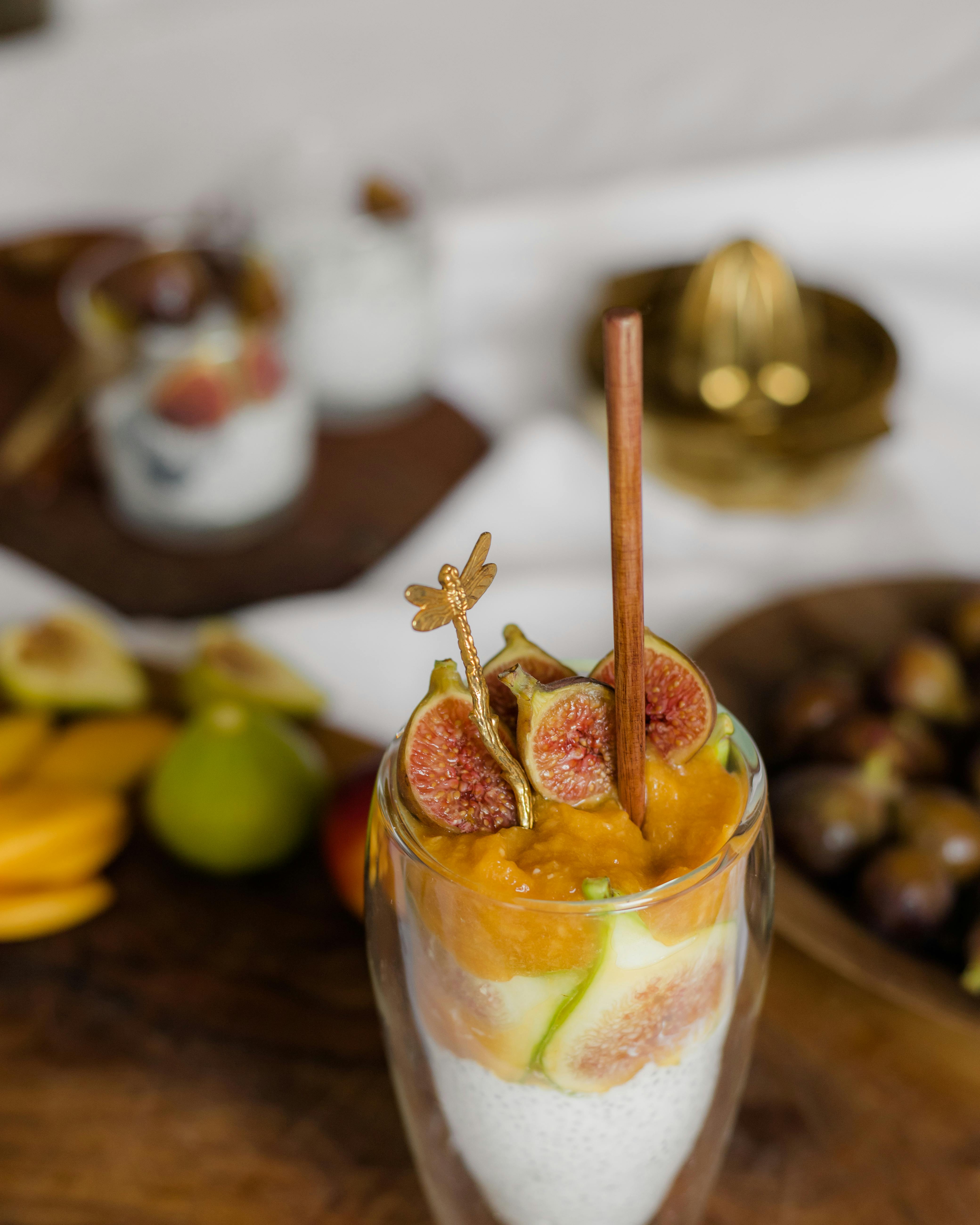 A healthy breakfast smoothie