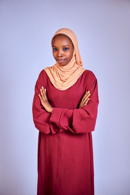 red dress hijab fashion Claret Red Hijab Dress 5729BR