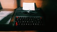 Paper on Black Typewriter