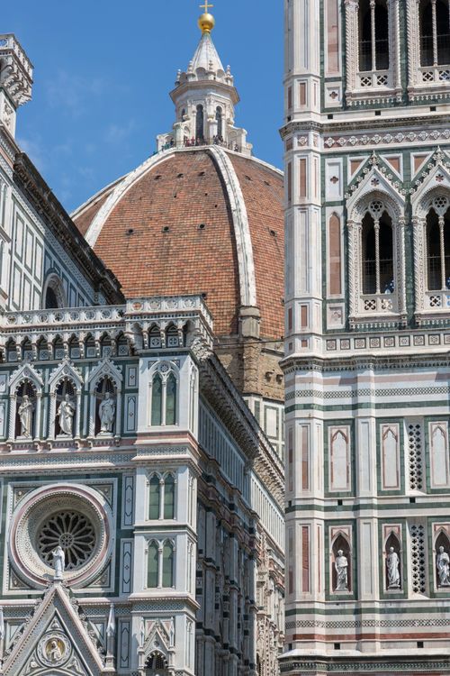 Free Close-up of Florence Cathedral and Giotto's Campanile, showcasing Gothic architecture. Stock Photo