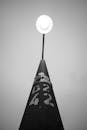 Black and White Urban Street Lamp Perspective