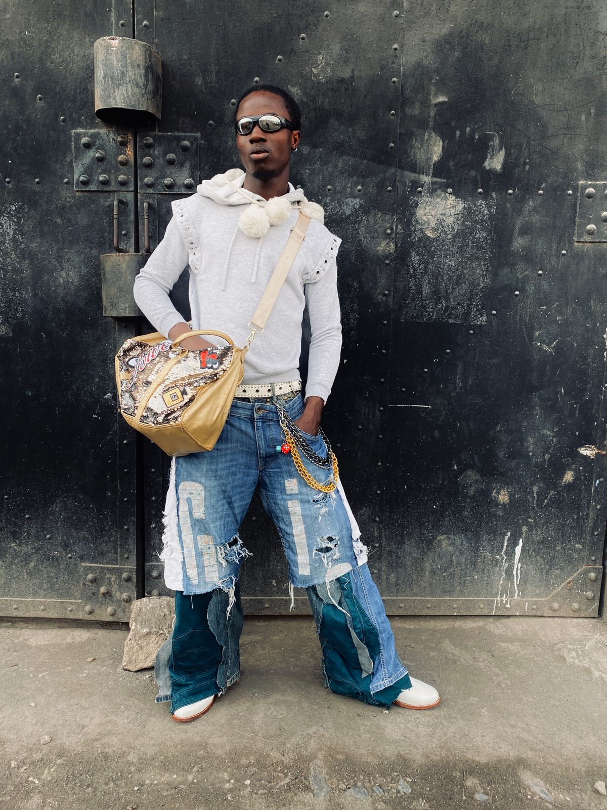 Urban streetwear style with oversized silhouettes