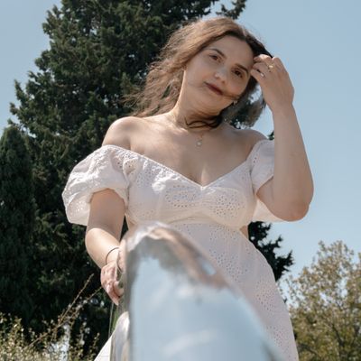 White Off-Shoulder Midi Dress