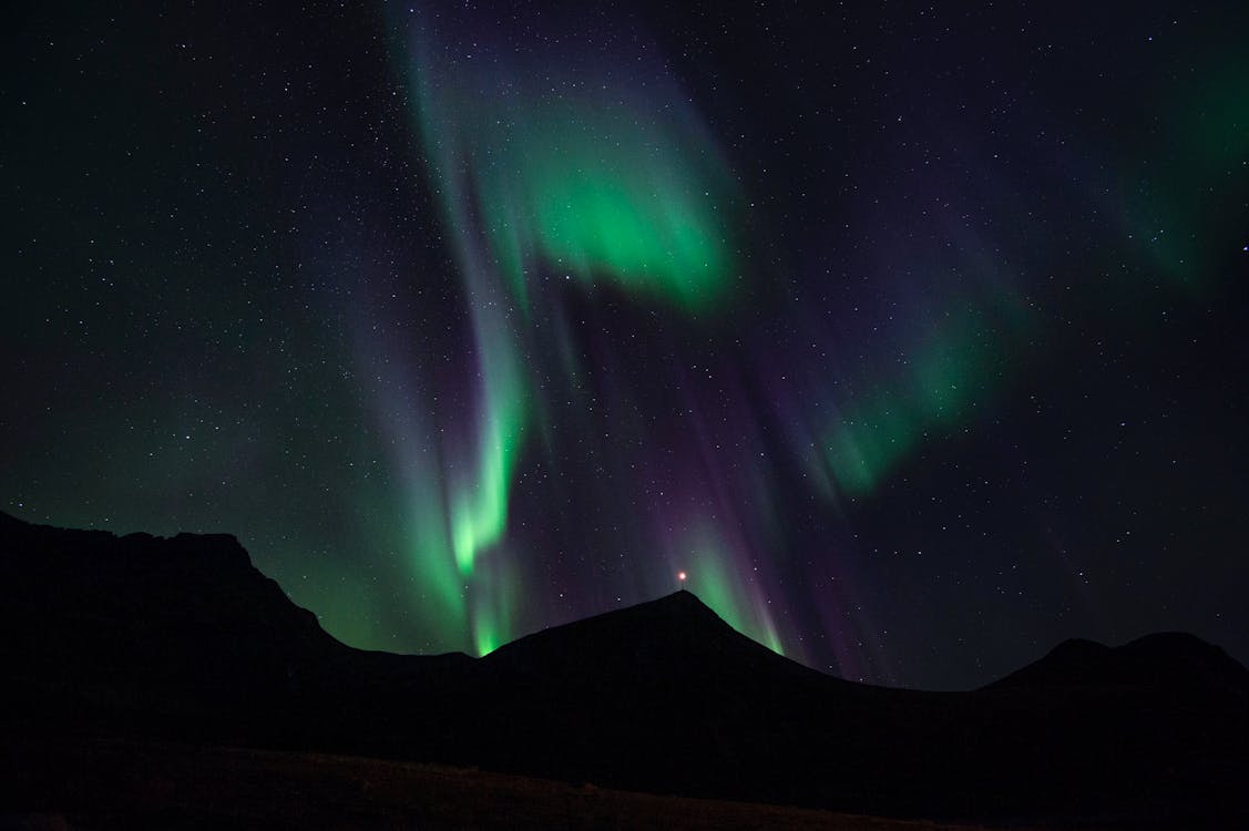 Gratis lagerfoto af aften, aurora borealis, fredelig