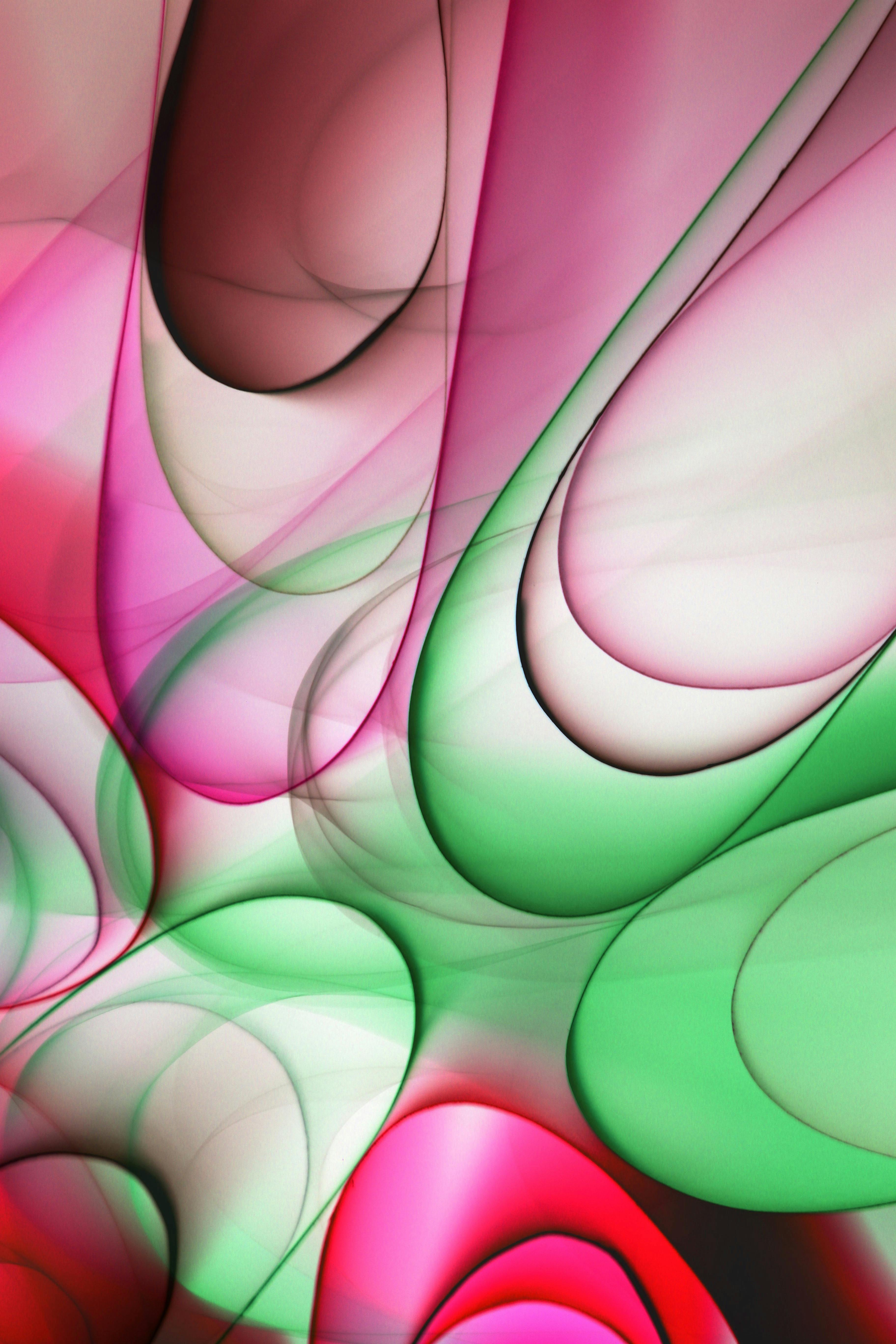 Vivid abstract art with flowing shapes and colors, creating a dynamic and modern design.