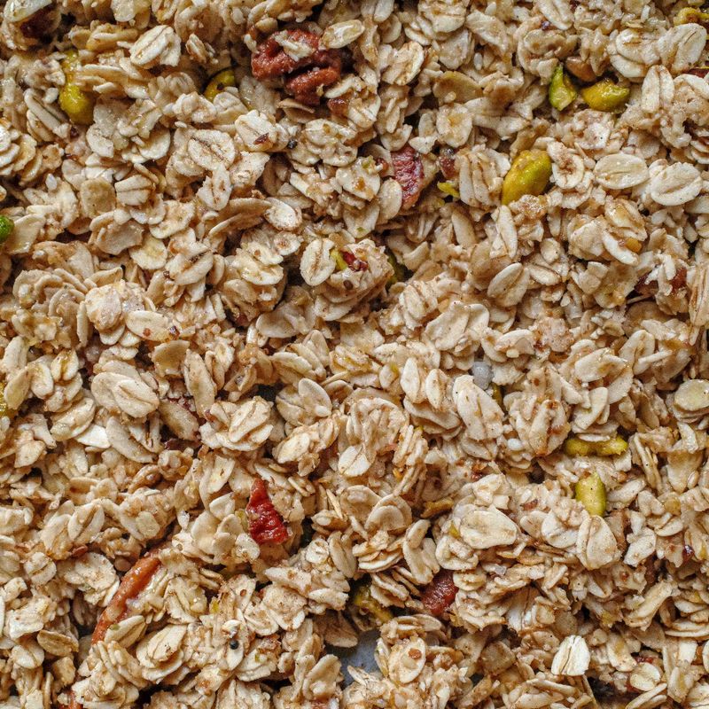 Greek Saganaki with Pistachio Granola and Honey