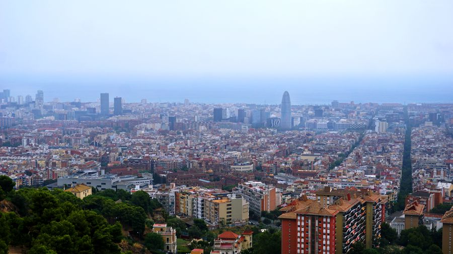 Fotografia aèria de l'skyline de Barcelona