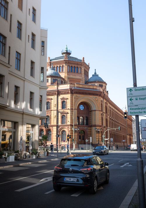 Free Beautiful historic building, traffic, and city life captured in Berlin, Germany. Stock Photo