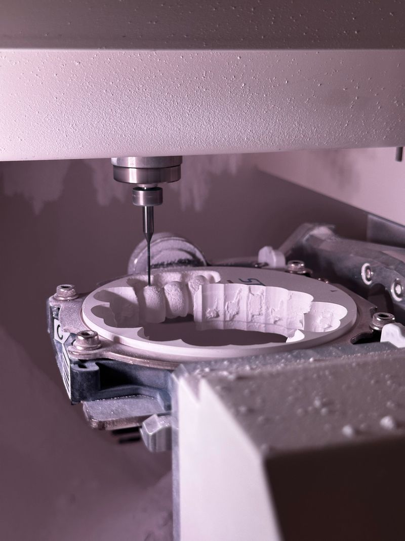Precision CNC grinding machine in operation