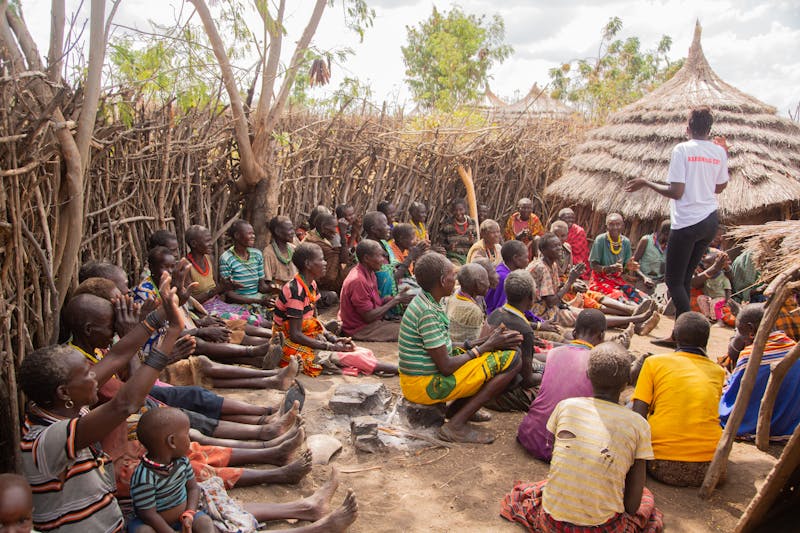 Face-to-face community engagement in rural Africa