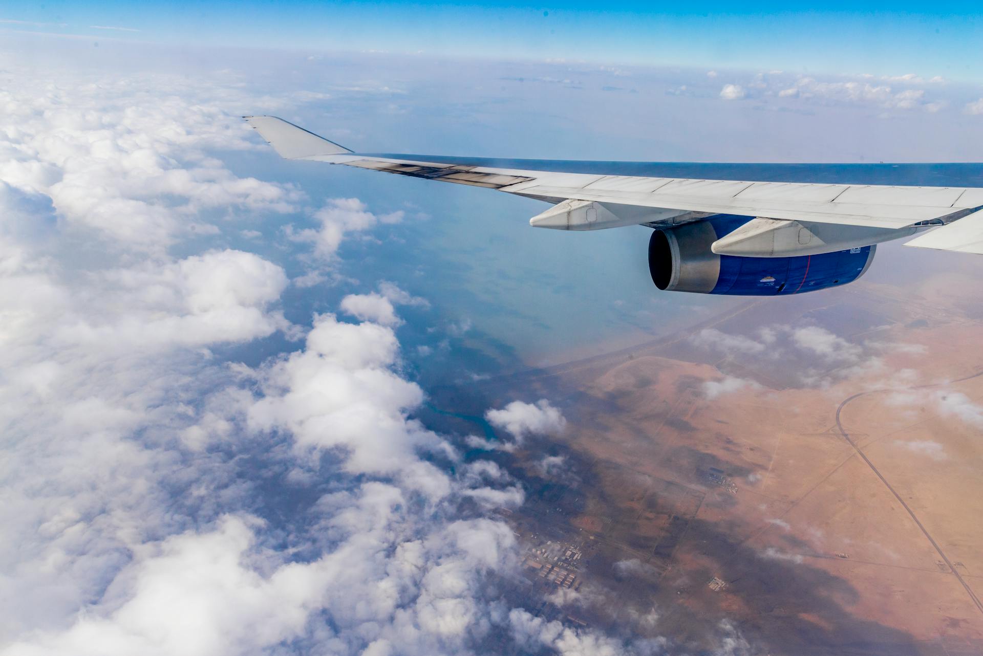 Airplane Wing at Flight