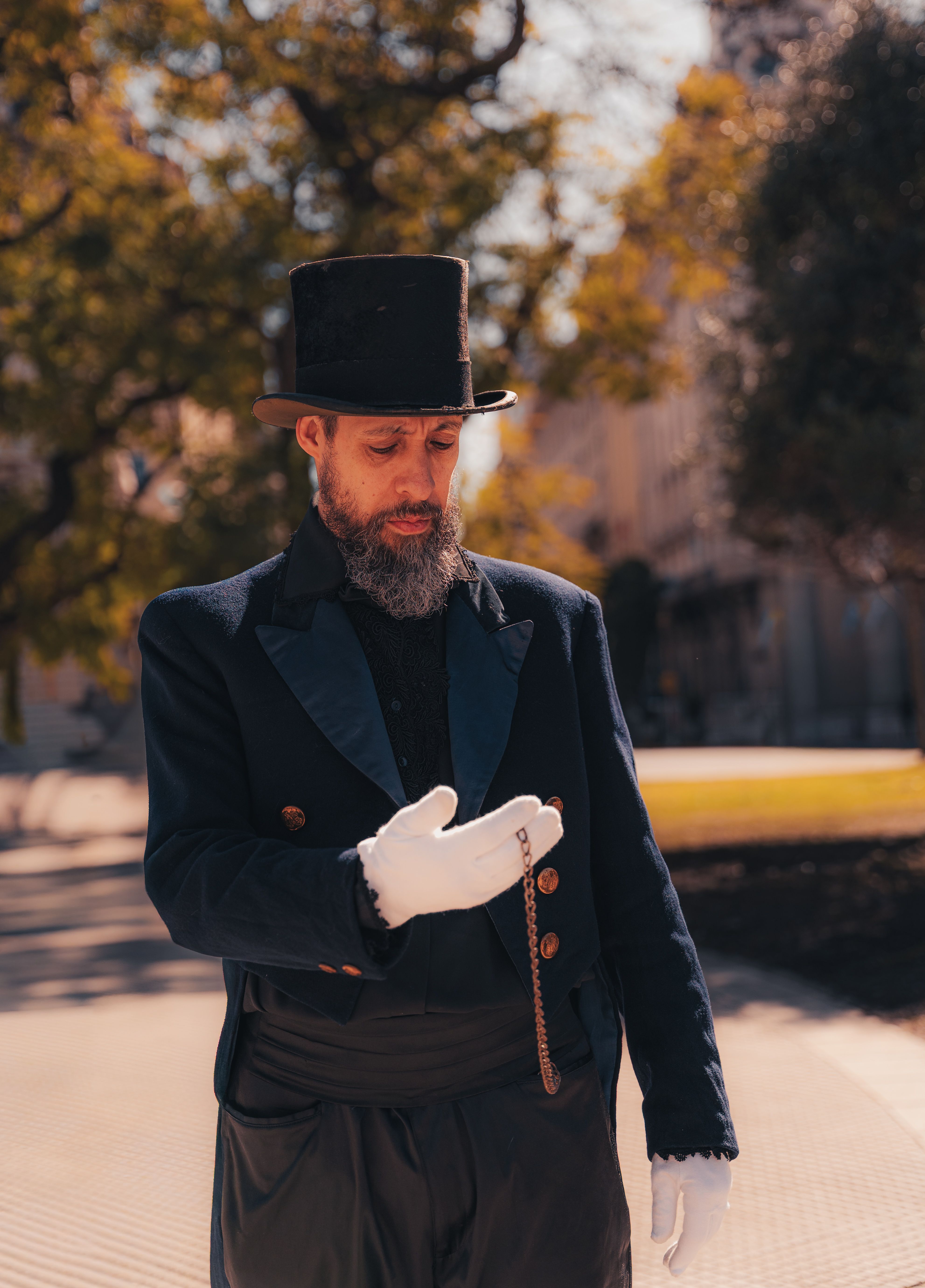 Vintage Gentleman Checking Pocket Watch Outdoors · Free Stock Photo