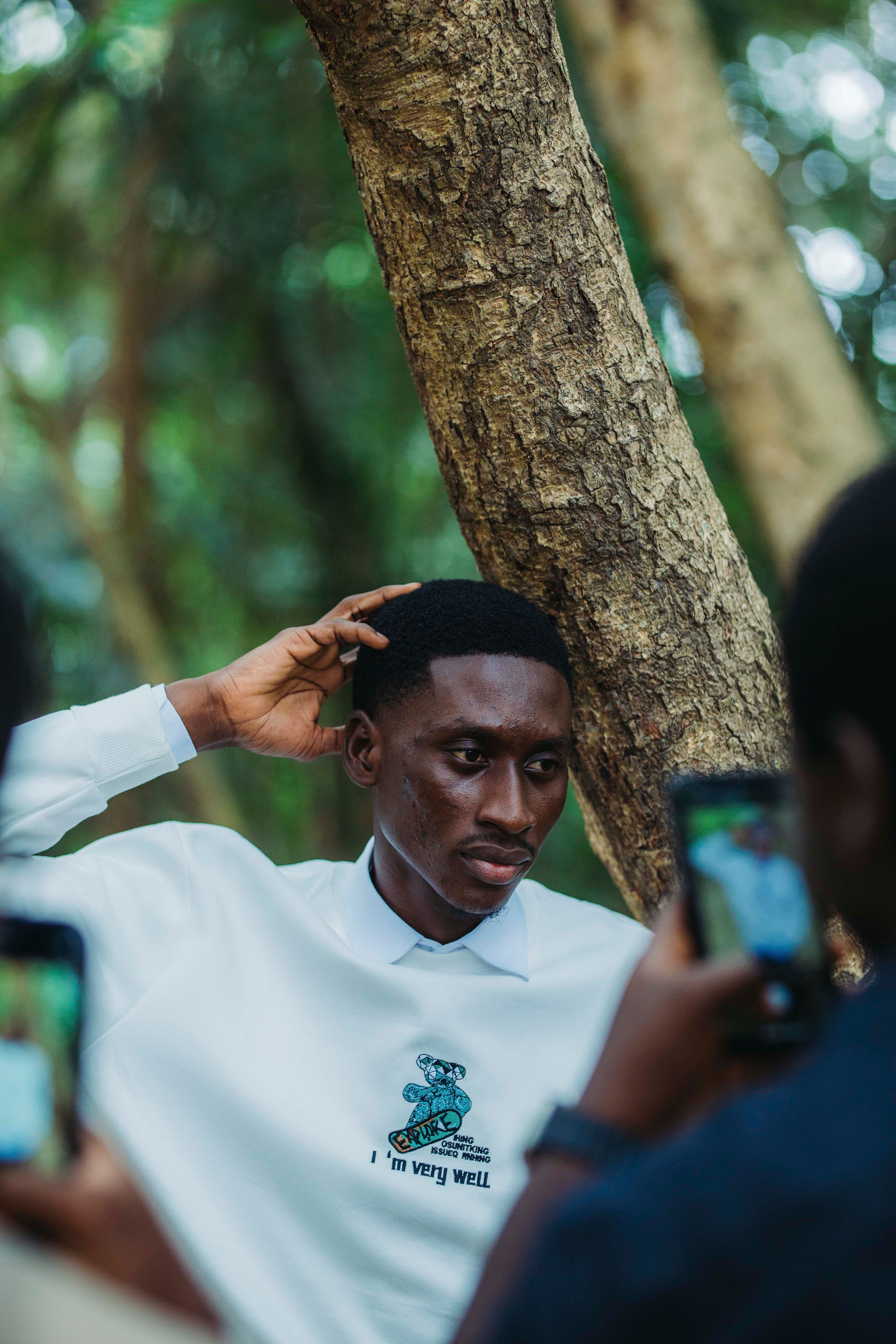 Captivating street portrait in Accra highlighting local culture and vibrant city life.