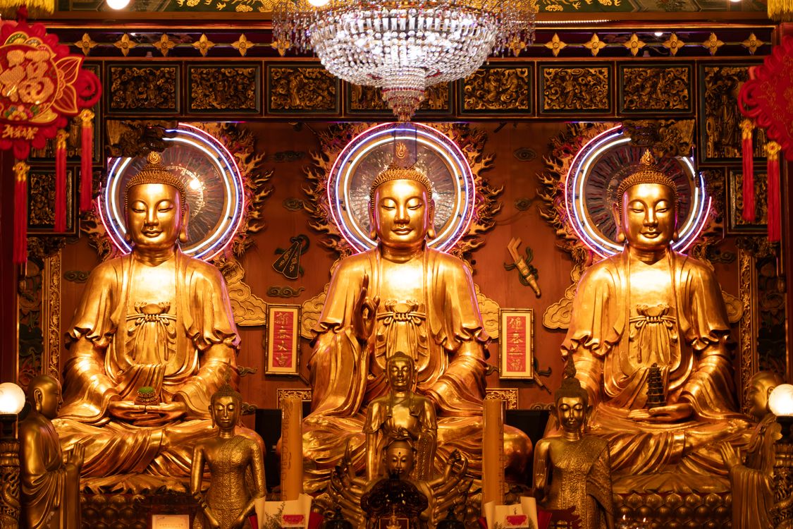 Golden Buddha Statues at Thai Temple in Bangkok · Free Stock Photo