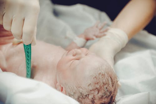Gratis Tenaga Kesehatan Mengukur Bayi Yang Baru Lahir Foto Stok