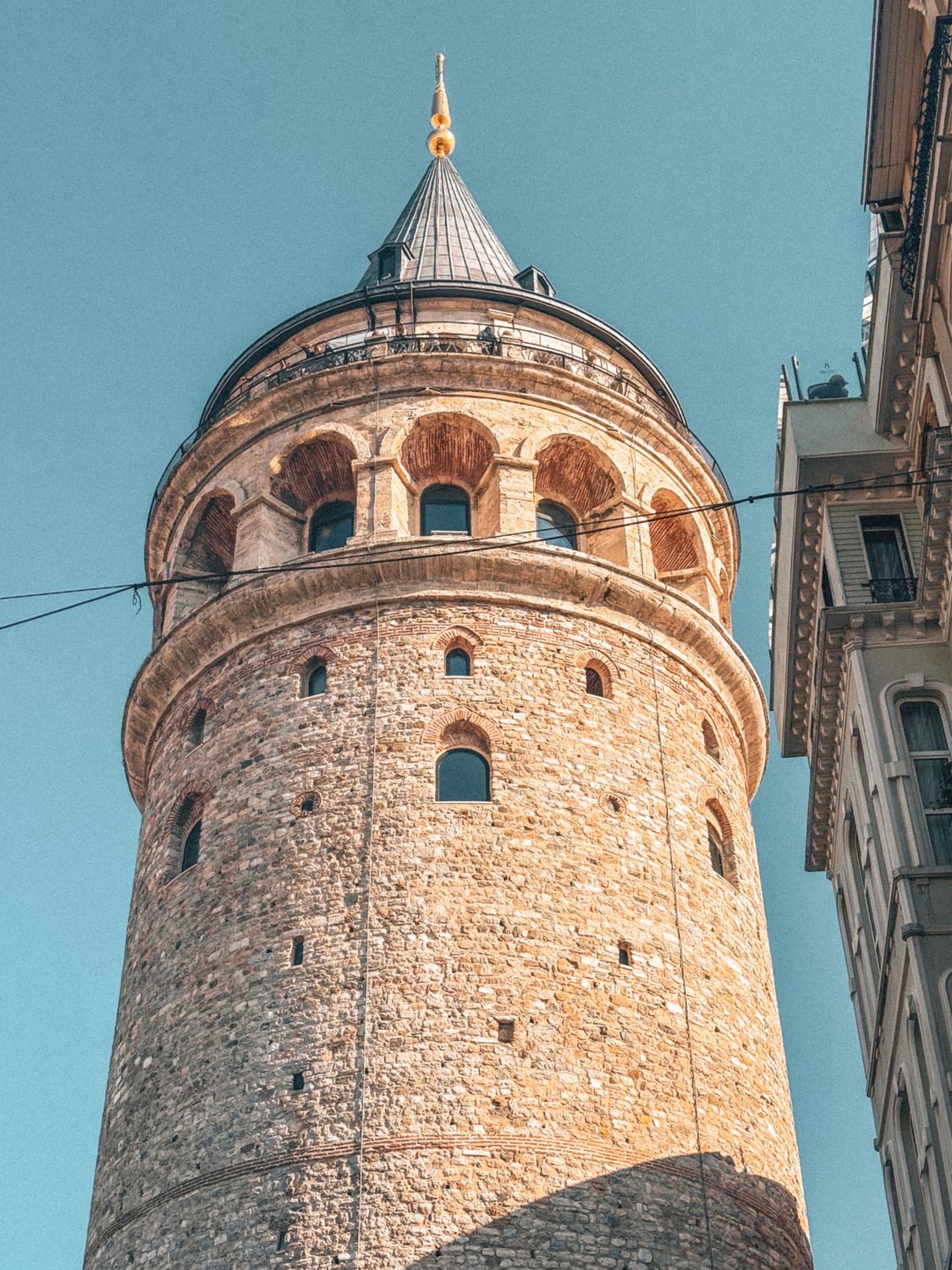 Historic Galata Tower Under Clear Blue Sky Free Stock Photo historic-galata-tower-under-clear-blue-sky-free-stock-photo