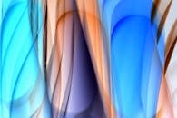 Colorful Abstract Light Painting in Blue and Orange