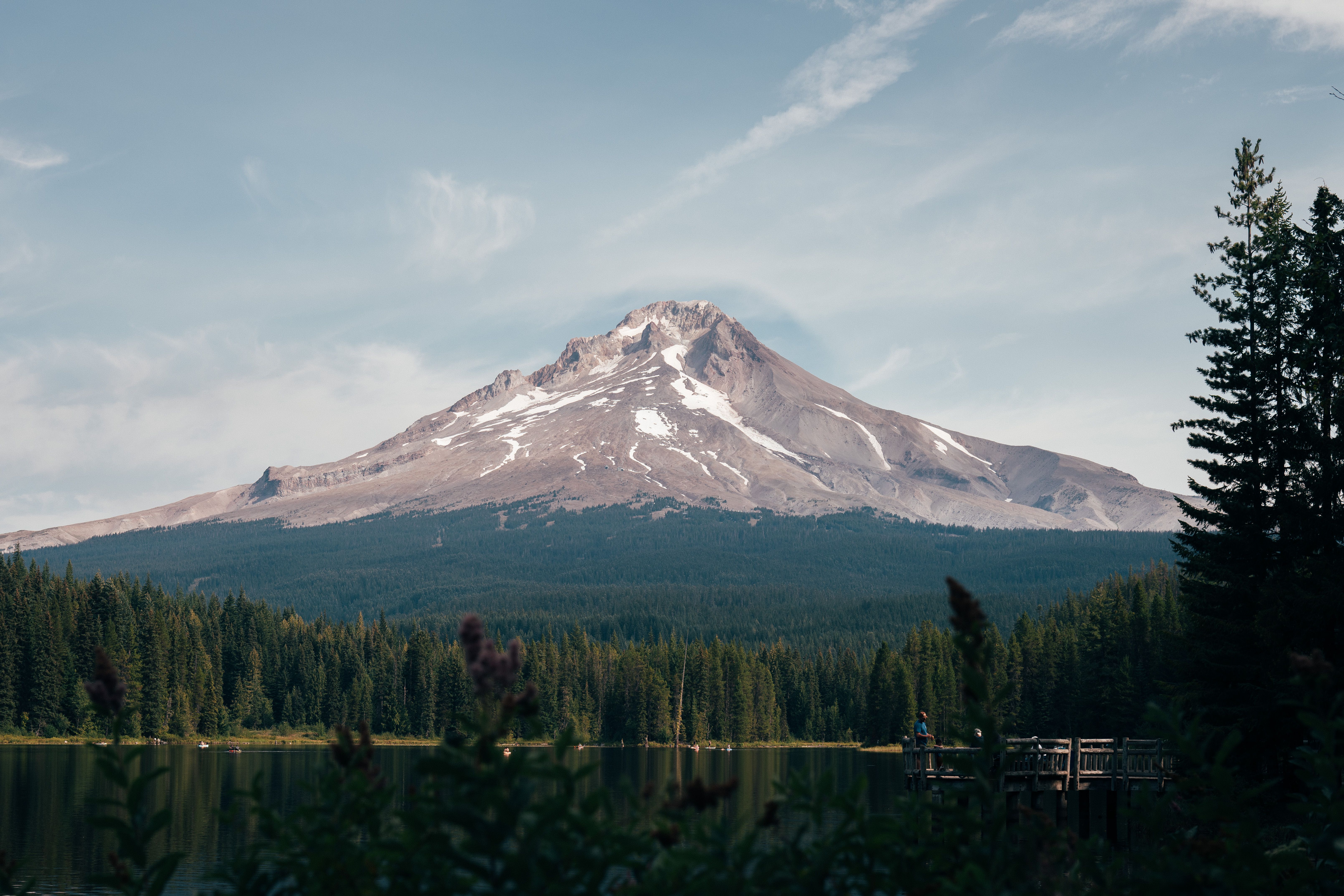 Alpine backpacking camp below the Three Sisters volcanoes